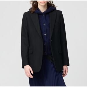Uniqlo C Women's Tweed Tailored Jacket Blazer in Black